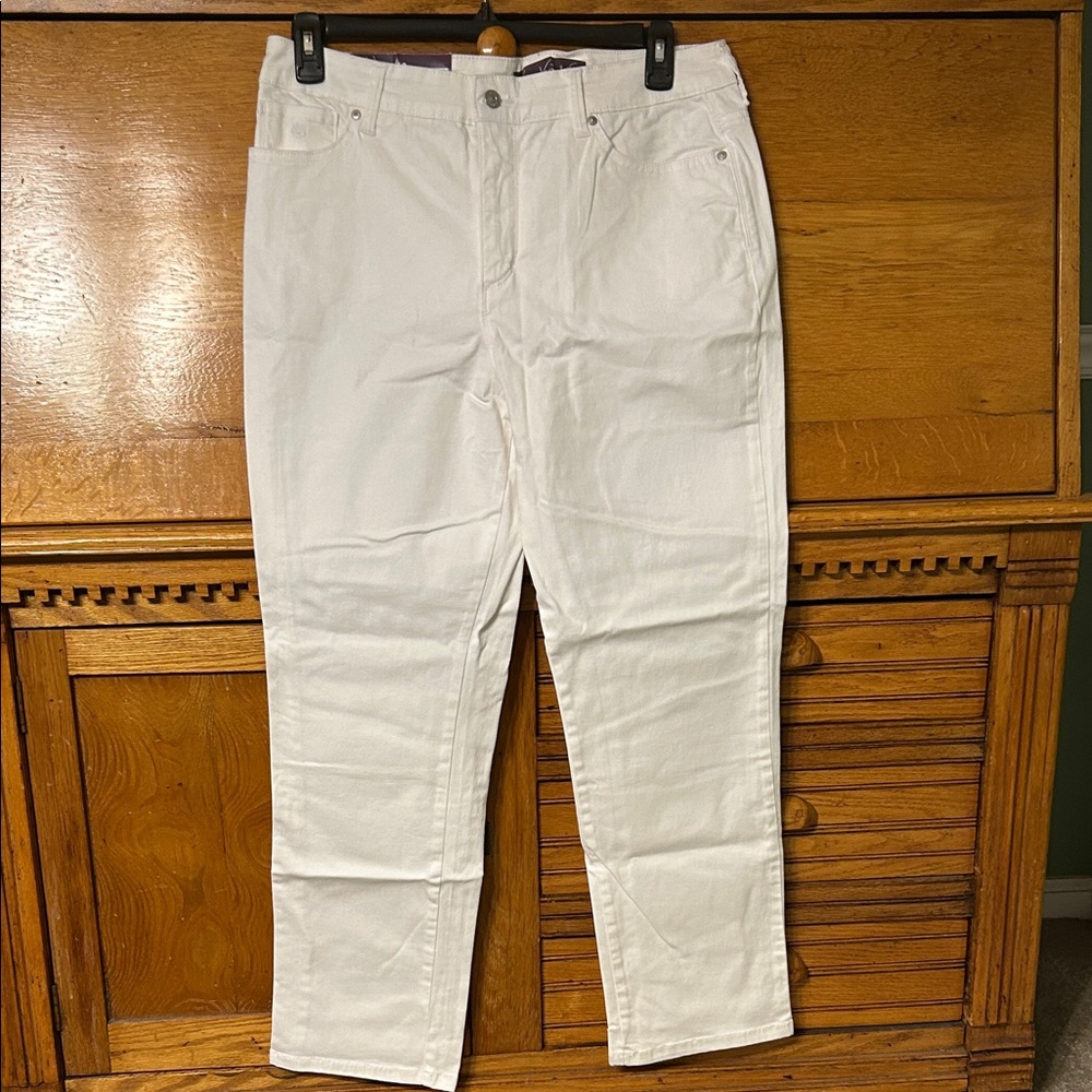 Gloria Vanderbilt Amanda 2.0 White Slim Leg Classic Rise Jean Pants